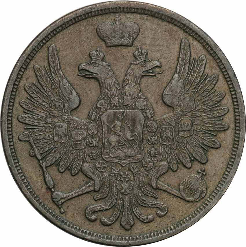 Polska XIX w./Rosja. Alexander II. 3 kopiejki 1858 BM, Warszawa